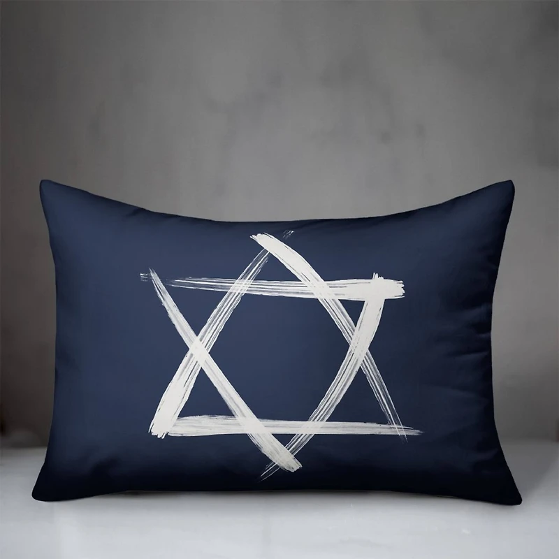 Brush Stroke Star of David 14x20 Spun Poly Pillow