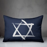 Brush Stroke Star of David 14x20 Spun Poly Pillow