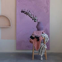 10.5" Lilac Hand-Woven Seagrass Basket