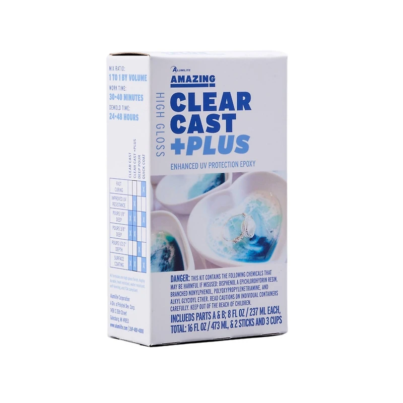 8 Pack: Alumilite™ 16oz. High Gloss Amazing Clear Cast +Plus