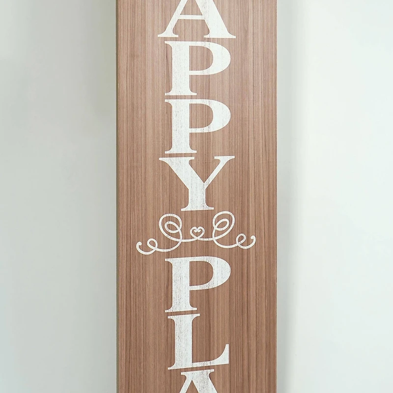 American Art Décor™ 47.25" Happy Place Nut House Double-Sided Hanging & Leaning Wall Sign