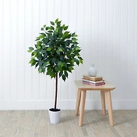 4ft. Artificial Ficus Tree with Decorative Planter