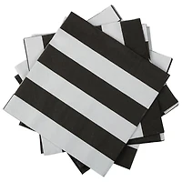 JAM Paper Black Stripe Medium Lunch Napkins, 16ct.