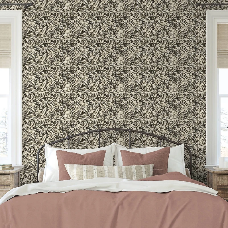 Tommy Bahama Zebra Leaf Peel & Stick Wallpaper