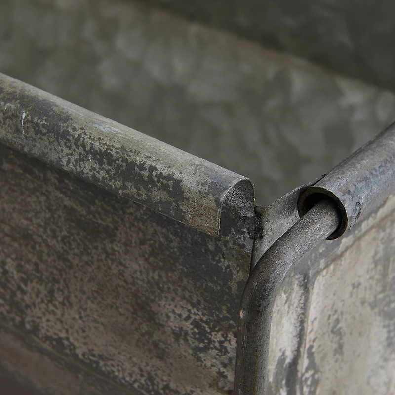 Hello Honey® Distressed Metal Trough Container