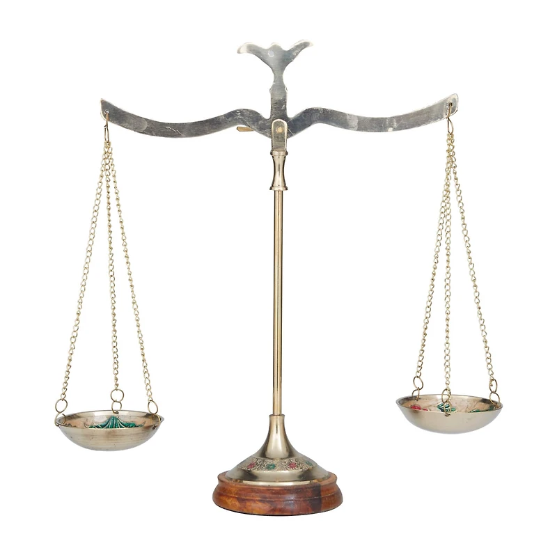 Gold Brass Traditional Scale, 12" x 12" x 4"