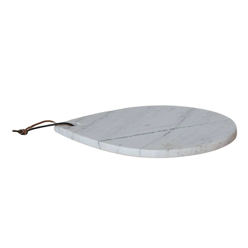 Hello Honey® 14" White Mélange Marble Board with Handle