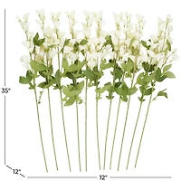 35" White Sweet Pea Artificial Flower Stem, 12ct.