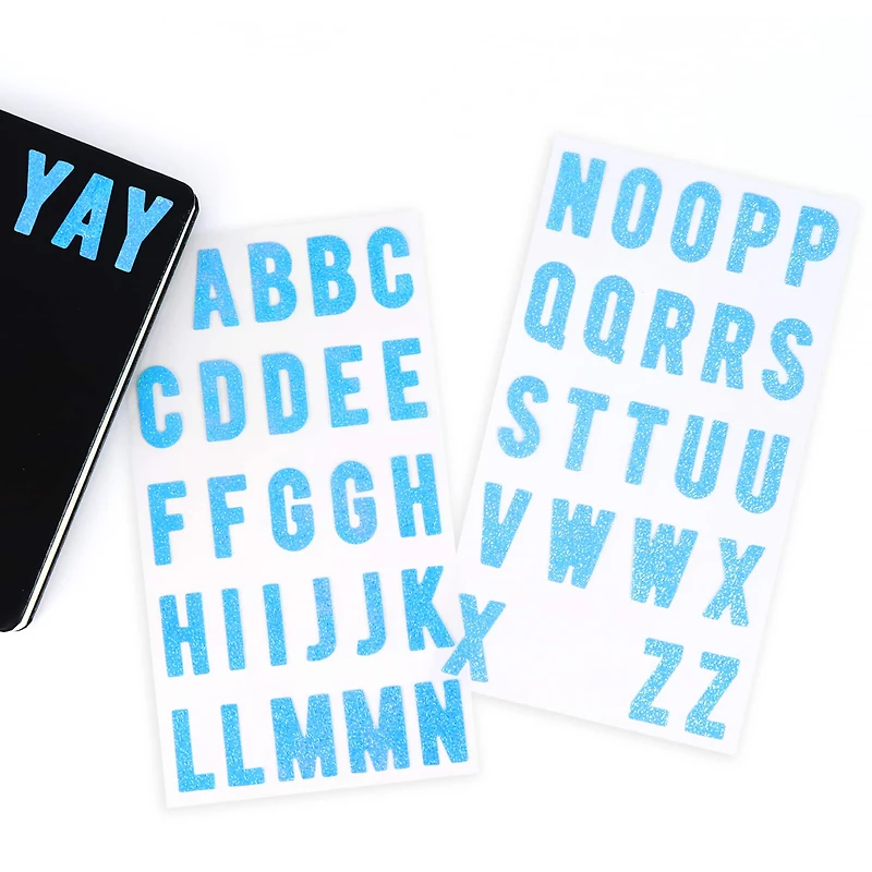 Iridescent Blue Alphabet Stickers by Recollections™
