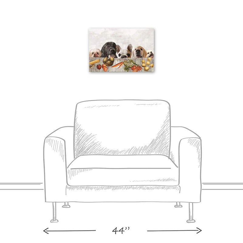 Dog Supper 1 Canvas Wall Art
