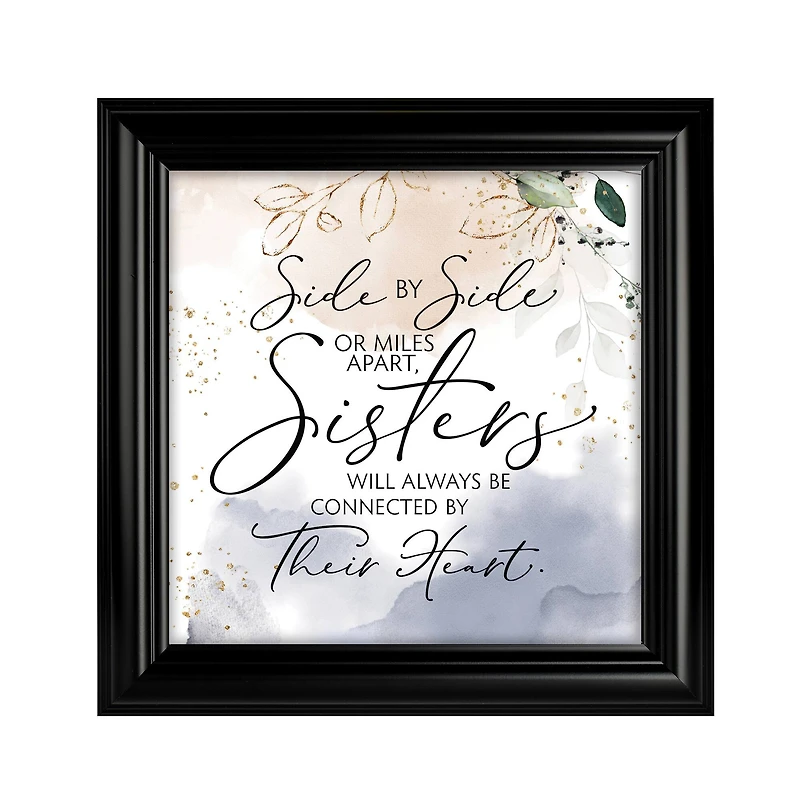 Side By Side Sisters Heaven Sent Framed Plaque