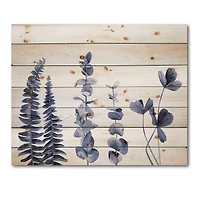 Designart - Navy Blue Eucalyptus I
