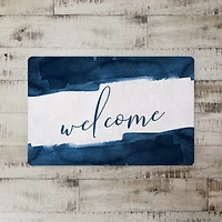 Navy Welcome 27" x 18" Floor Mat