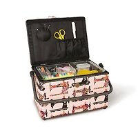 Dritz® Large Pink Sewing Machines Sewing Basket