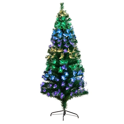 6ft. Fiber Optic Multicolor LED Lights Pine Artificial Christmas Tree