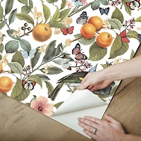 RoomMates White Citrus Peel & Stick Wallpaper