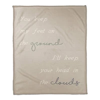 50" x 60" Head in the Clouds Coral Fleece Throw Blanket