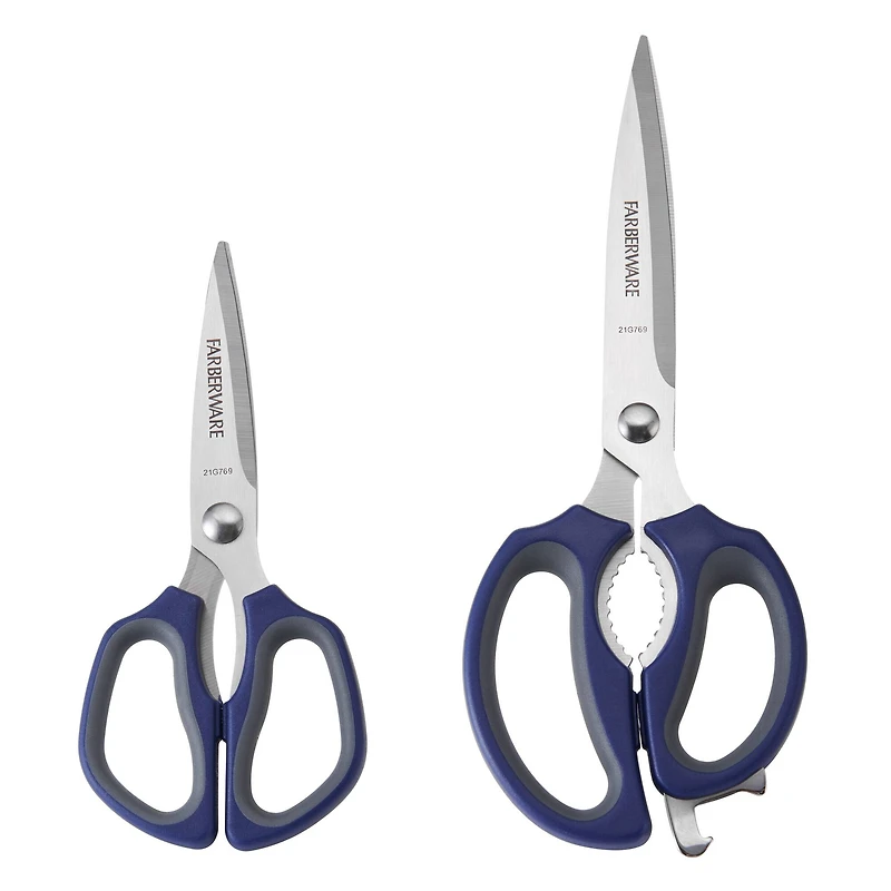 Farberware 2-Piece Ink Blue & Gray Shears Set