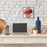 Stupell Industries Pug in Sombrero with Taco Wall Art in Black Frame