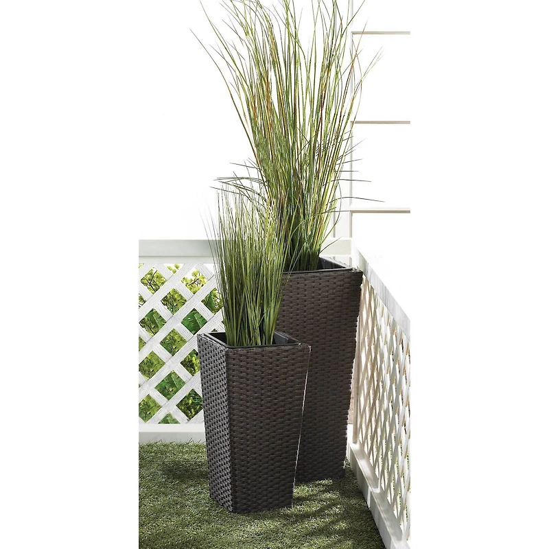 Summerfield Terrace Tuscany Wicker Tall Planter Set