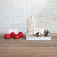 Hello Honey® Red Metal Bell Place Card & Photo Holder Set