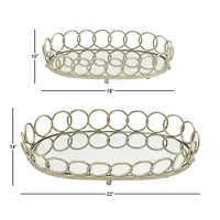 Silver Glam Tray Set