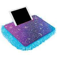 Make It Real™ 3C4G 12" x 17" Purple & Teal Celestial Deluxe Fur Lap Desk