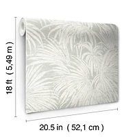 NuWallpaper Egypt Sherrod Neutral Cassava Palm Peel & Stick Wallpaper