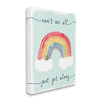Stupell Industries Can't We All Get Along Quote Rainbow Clouds Canvas Wall Art