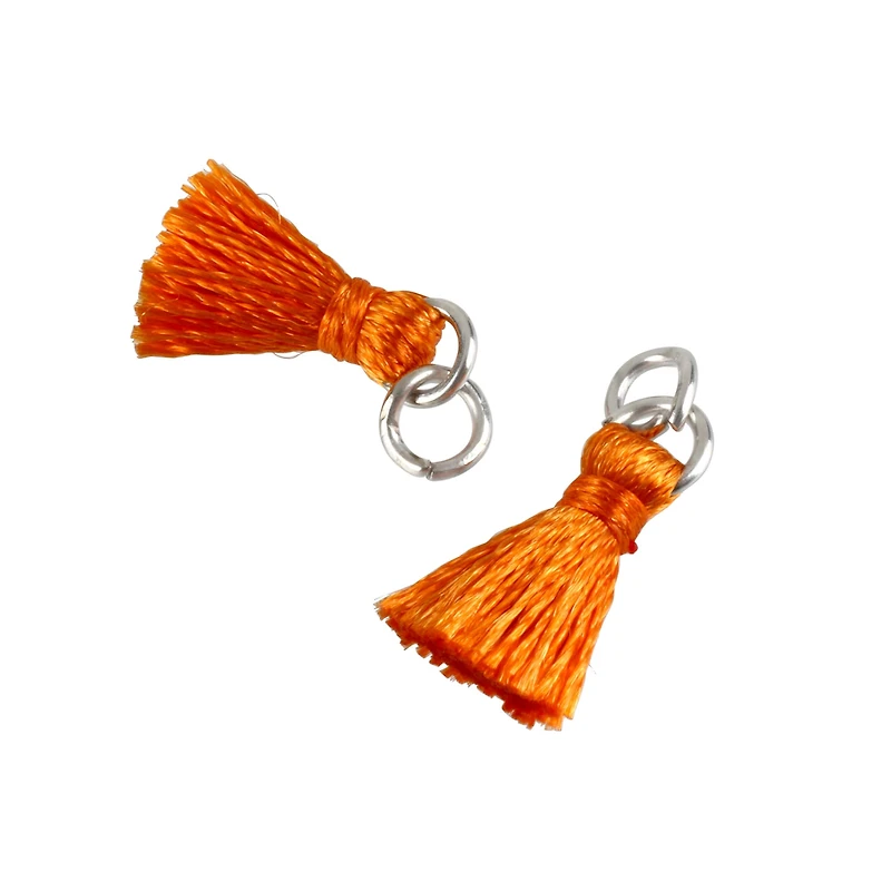 12 Packs: 16 ct. (192 total) Charmalong™ Rhodium Tassel Charms by Bead Landing™
