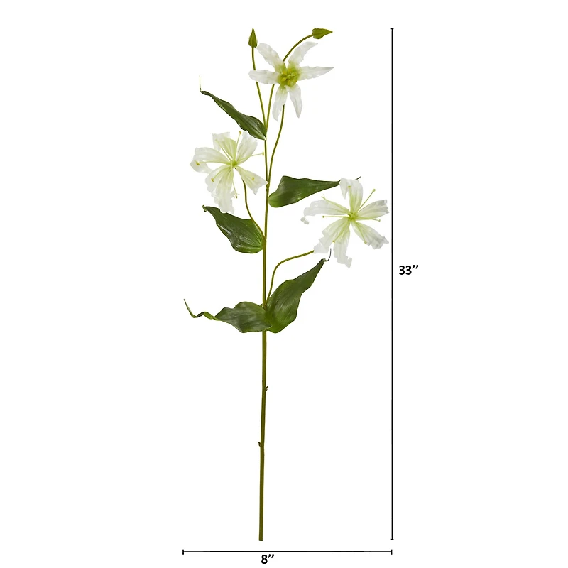 Gloria Lily Artificial Flower Stem, 4ct.