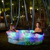 PoolCandy 60" Illuminated Tropical Palms Sunning Pool with Bluetooth