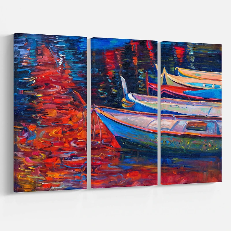 Designart - Wooden Sailboat Over Ocean