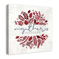 Gather Together Leaves Autumn Canvas Wall Art