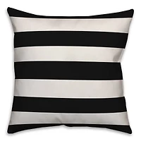Hello Floral Stripes Throw Pillow