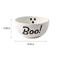 8.75" White Ghost Ceramic Bowl by Makery™