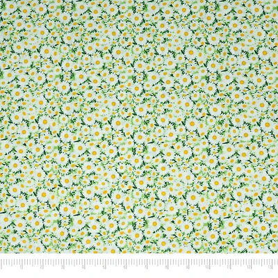 SINGER Green Daisy Cotton Fabric