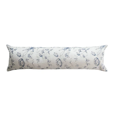 Hello Honey® 36" Blue & White Lumbar Accent Pillow