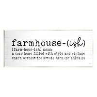 Stupell Industries Farmhouse-Ish Playful Definition Sign Birch Pattern Wall Plaque Art