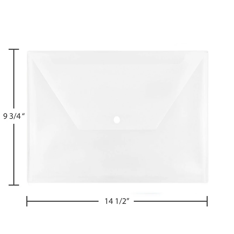 JAM Paper 9.75" x 14.5" Plastic Snap Closure Envelopes