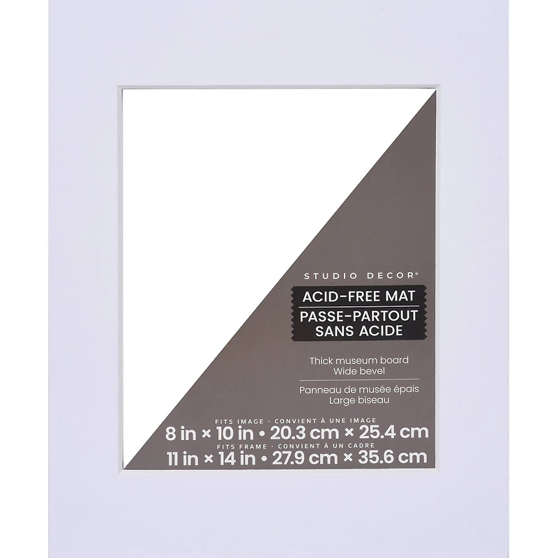 11" x 14" Mat By Studio Décor®, 8" x 10" Opening, Museum White