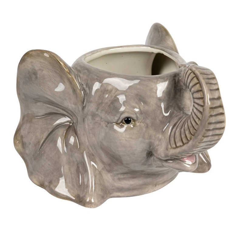 Hello Honey® 6.75" Round Ceramic Elephant Head Planter