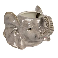 Hello Honey® 6.75" Round Ceramic Elephant Head Planter