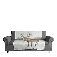 Winter Deer 50x60 Coral Fleece Blanket