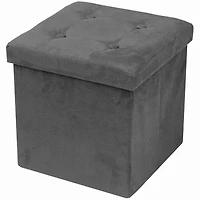 Sorbus 15" Faux Suede Storage Ottoman Cube