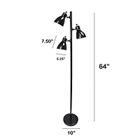 Creekwood Home Essentix 64" 3 Light Metal Tree Floor Lamp