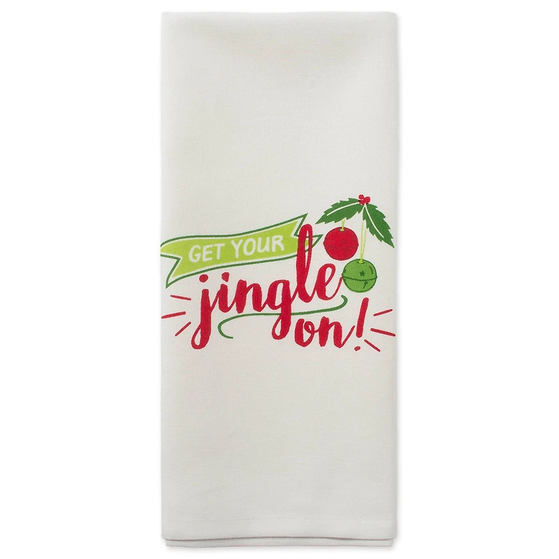 DII® Assorted Jingle On Holiday Printed Dishtowel Set