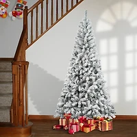 7.5 ft. Unlit Acacia Flocked Artificial Christmas Tree