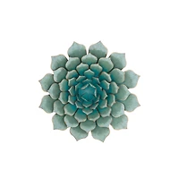 Turquoise Iron Succulent Traditional Wall Décor