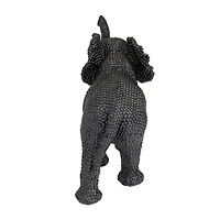 14" Black Contemporary Elephant Sculpture
